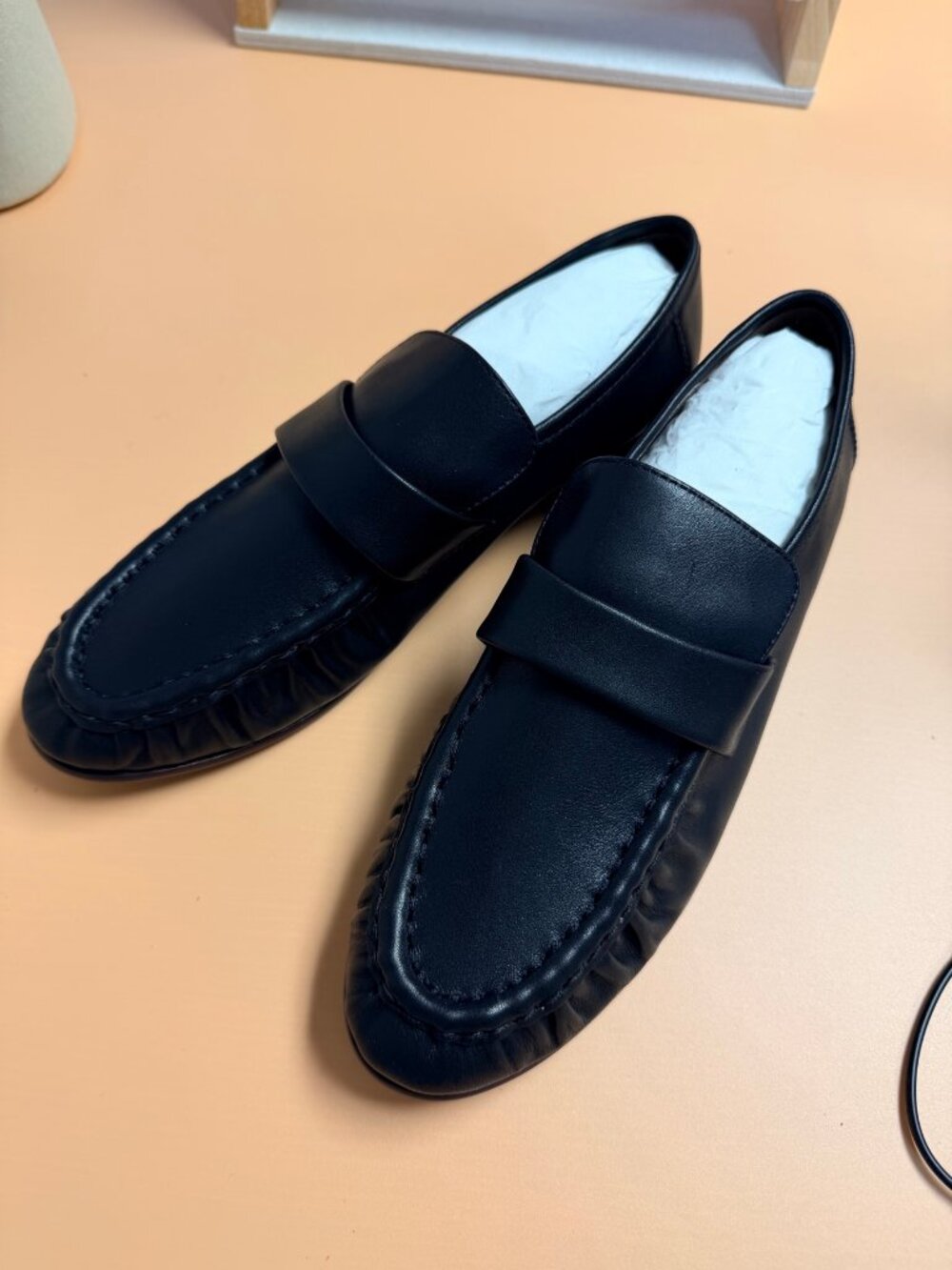 The Row Black Leather Loafers EU 40 - New Without Box, Made in Italy